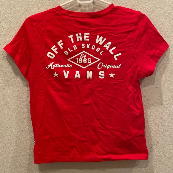 Red Vans Cropped Tee - Picture 2 of 4